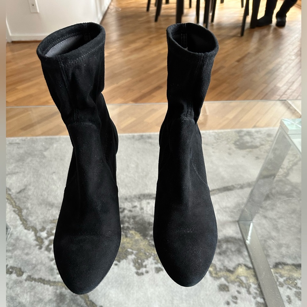 Stuart Weitzman Fitted Black Suede Bootie - image 5